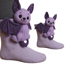 Load image into Gallery viewer, 1 Pair 3D Doll Socks Funny Knit Animal Socks Floor Socks for Girls (Bat)
