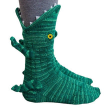 Load image into Gallery viewer, 1 Pair 3D Doll Socks Funny Knit Animal Socks Floor Socks for Girls (Dinosaur)
