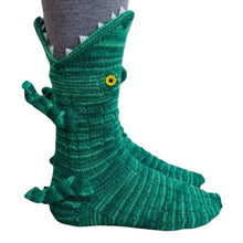 Load image into Gallery viewer, 1 Pair 3D Doll Socks Funny Knit Animal Socks Floor Socks for Girls (Dinosaur)
