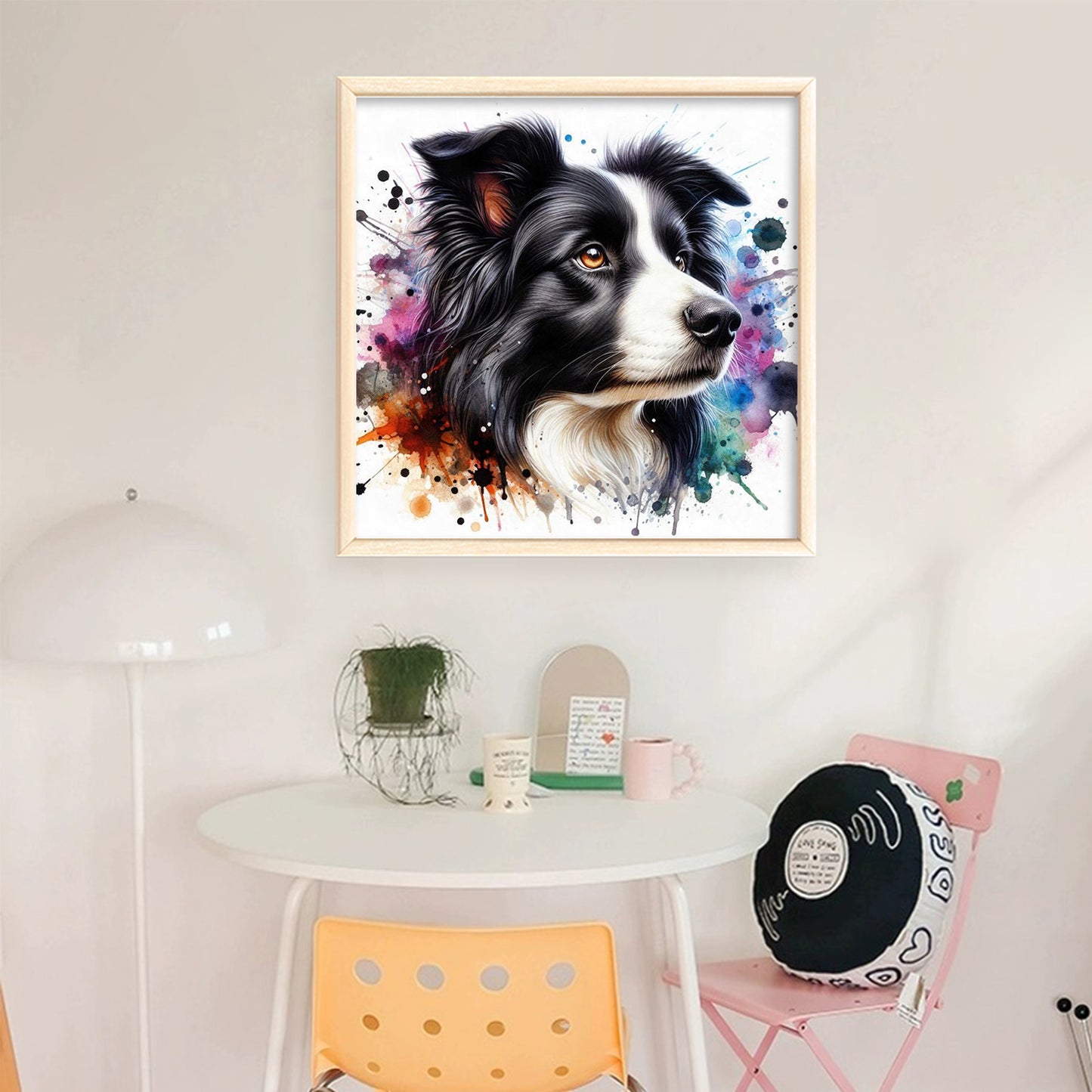 Border Collie-Dog - Full 11CT Stamped Cross Stitch 40x40CM - Yishu