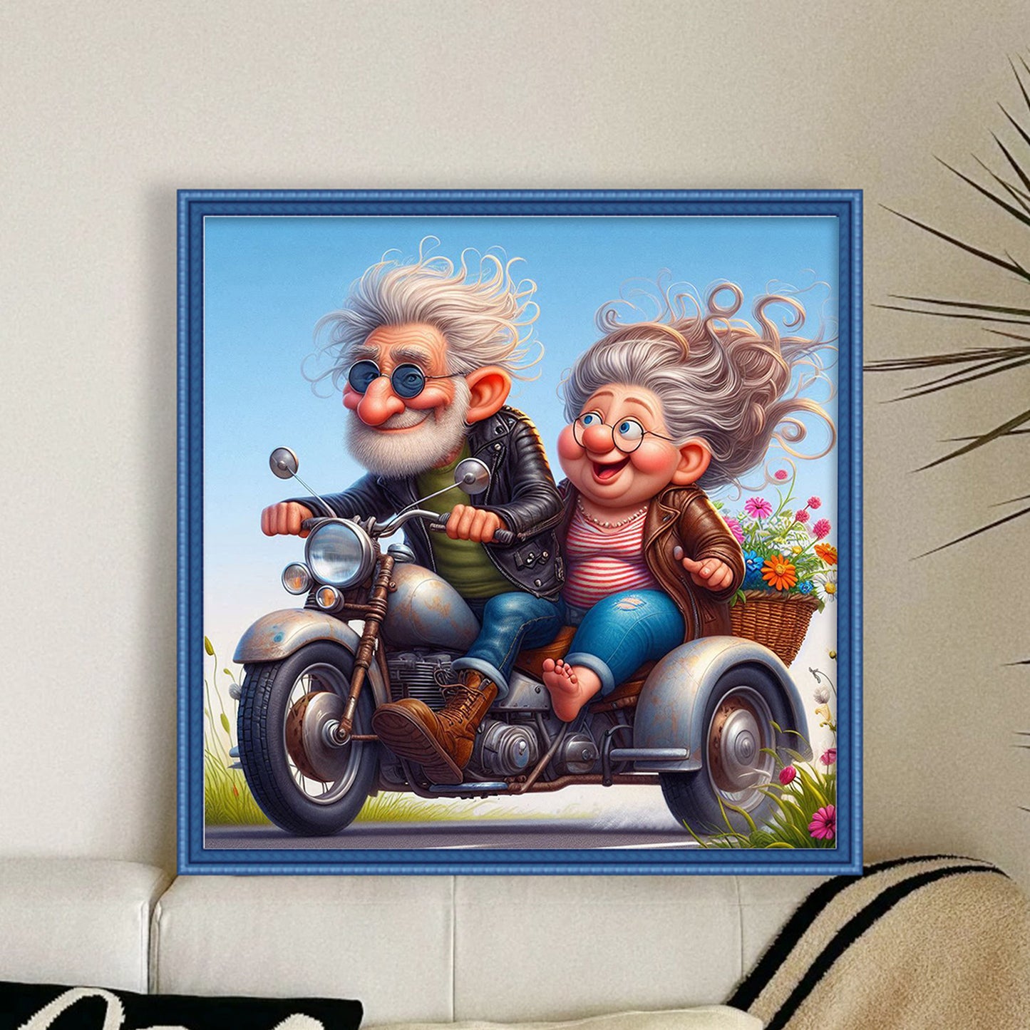 Grandparents' Travel - Full 11CT Stamped Cross Stitch 40x40CM - Yishu
