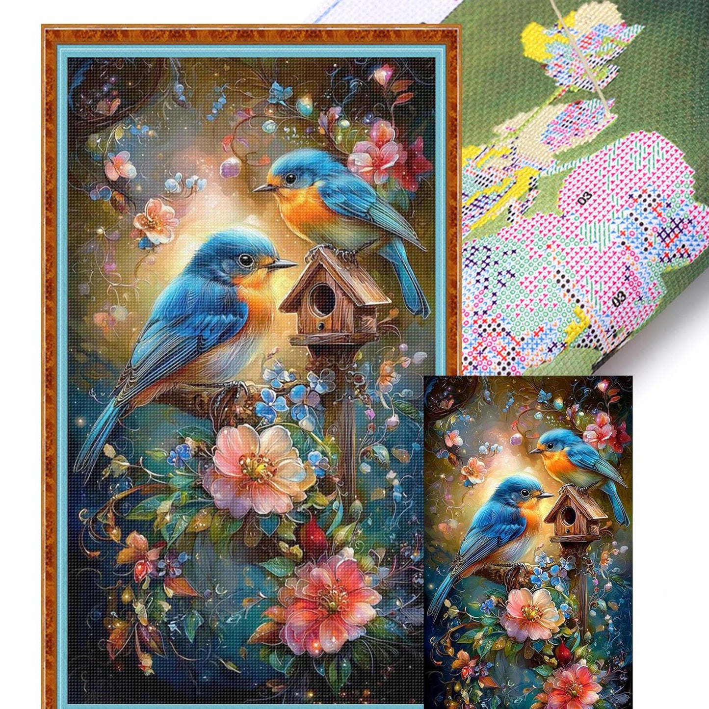 Robin - Full 11CT Stamped Cross Stitch 40x70CM - Yishu