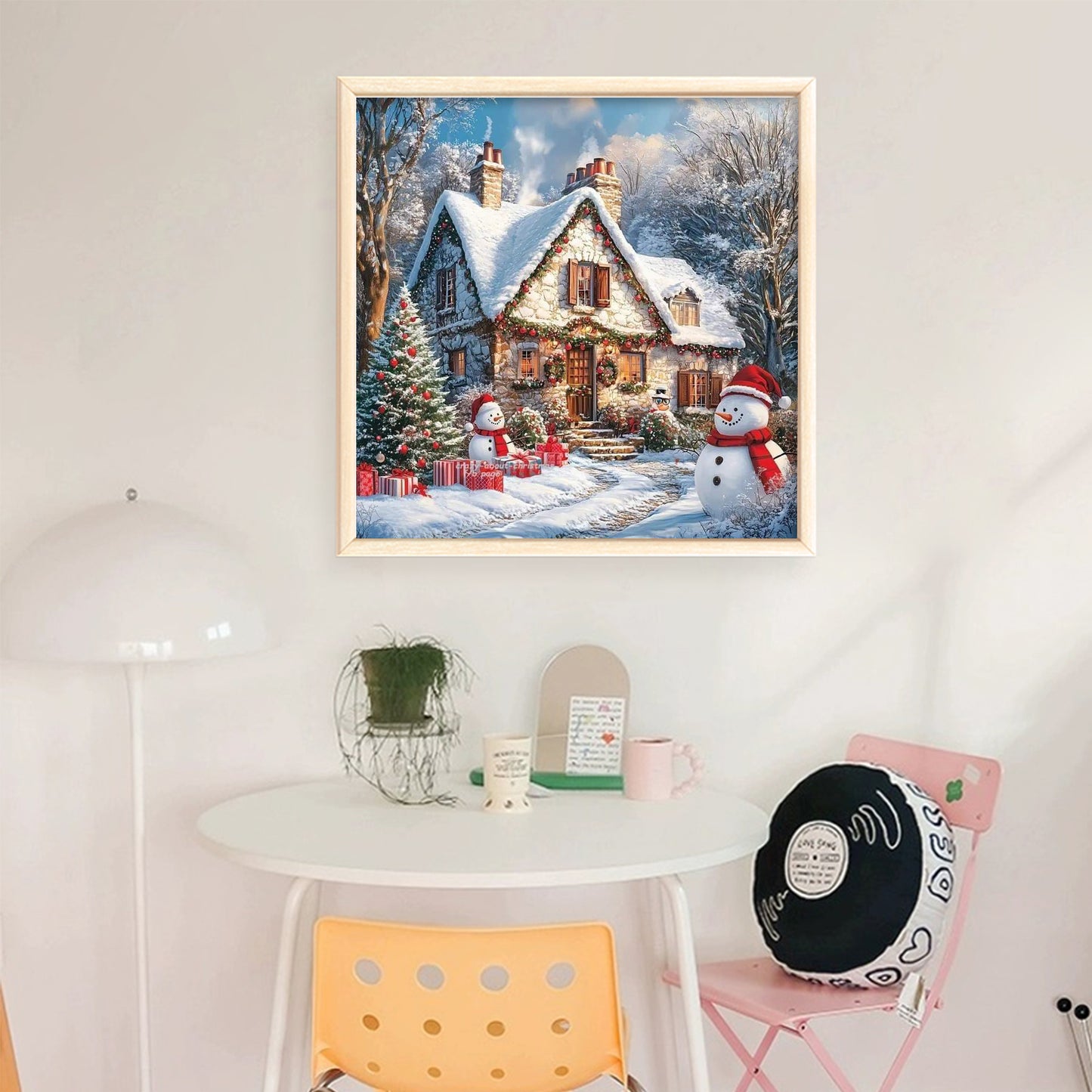Christmas Scenery - Full 11CT Stamped Cross Stitch 50x50CM - Huacan