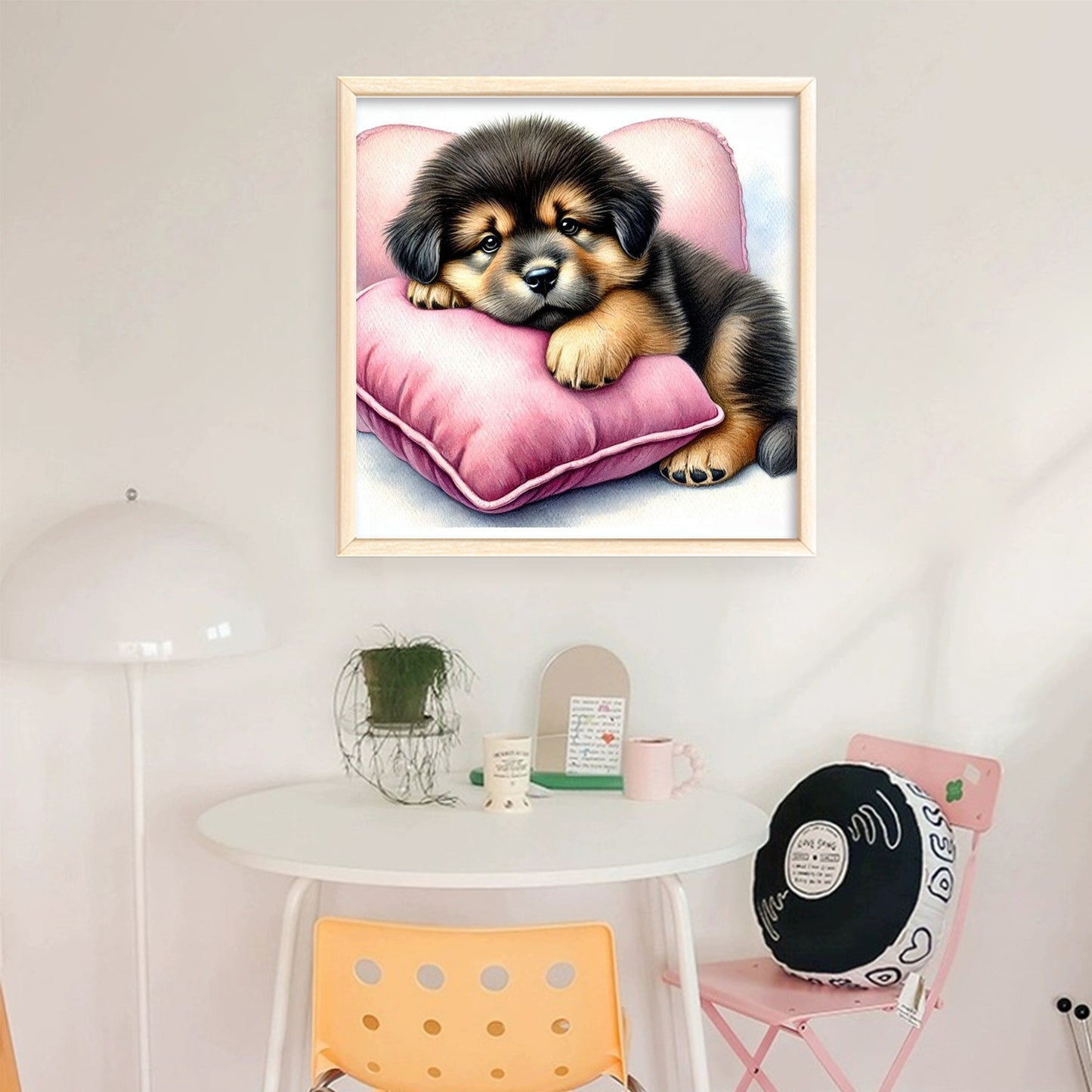 Sleeping Dog - Full 18CT Stamped Cross Stitch 20x20CM - Huacan