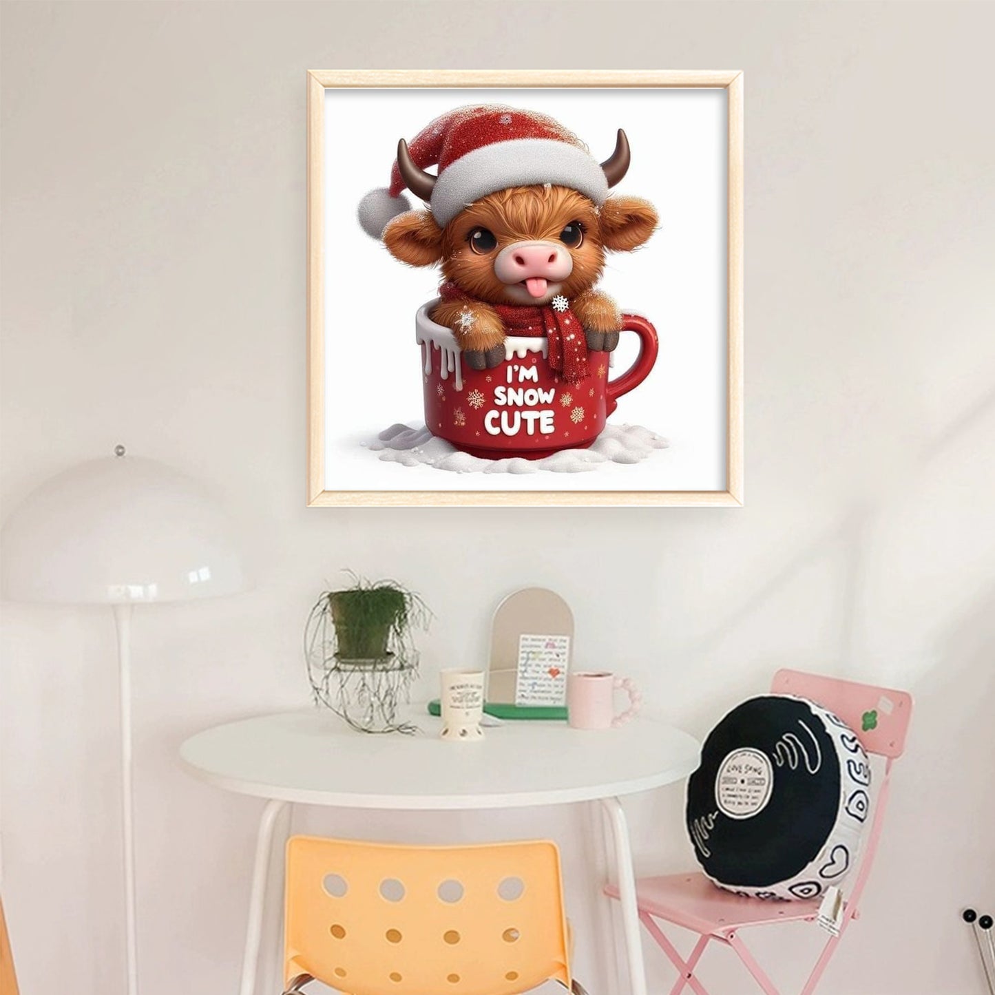 Christmas Yak - Full 18CT Stamped Cross Stitch 20x20CM - Huacan