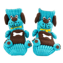 Load image into Gallery viewer, Long Stocking Stuffers Socks Chunky Knit Floor Slipper Sock Christmas (Blue Dog)
