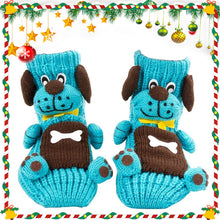 Load image into Gallery viewer, Long Stocking Stuffers Socks Chunky Knit Floor Slipper Sock Christmas (Blue Dog)
