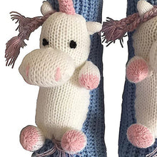 Load image into Gallery viewer, Long Stocking Stuffers Socks Chunky Knit Floor Slipper Sock (Light Blue Unicorn)
