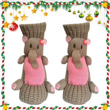 Load image into Gallery viewer, Long Stocking Stuffers Socks Chunky Knit Floor Slipper Sock (Grey Elephant)
