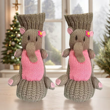 Load image into Gallery viewer, Long Stocking Stuffers Socks Chunky Knit Floor Slipper Sock (Grey Elephant)
