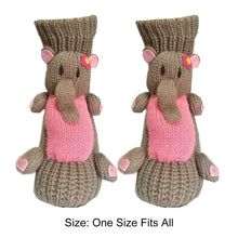 Load image into Gallery viewer, Long Stocking Stuffers Socks Chunky Knit Floor Slipper Sock (Grey Elephant)
