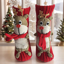 Load image into Gallery viewer, Long Stocking Stuffers Socks Chunky Knit Floor Slipper Sock Christmas (Red Elk)
