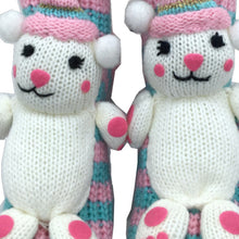 Load image into Gallery viewer, Long Stocking Stuffers Sock Chunky Knit Floor Slipper Sock Christmas (Pink Bear)
