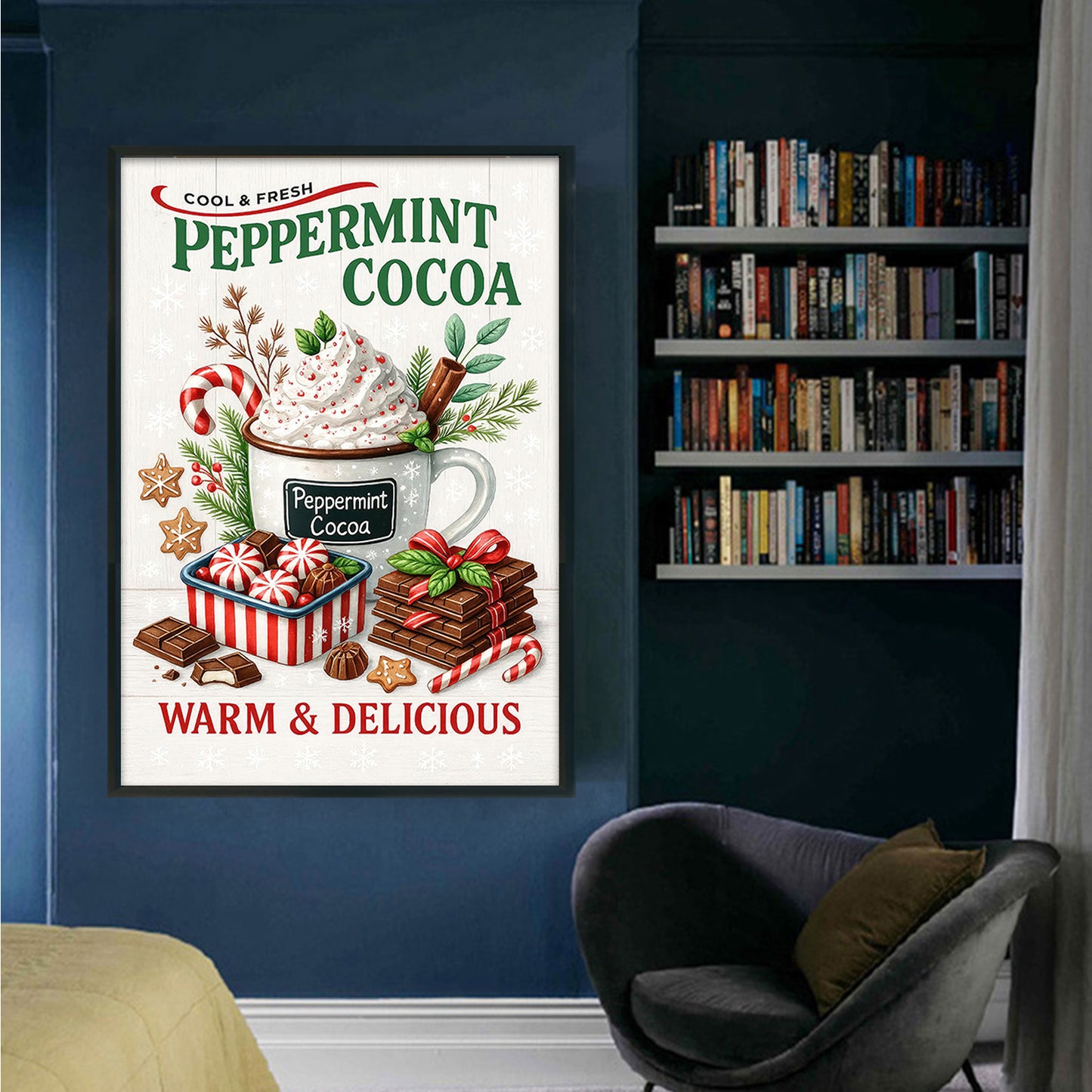 Christmas Poster - Full 11CT Stamped Cross Stitch 40x60CM - Huacan