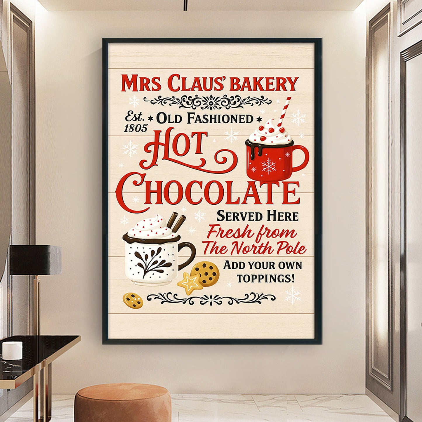 Christmas Poster - Full 11CT Stamped Cross Stitch 40x60CM - Huacan