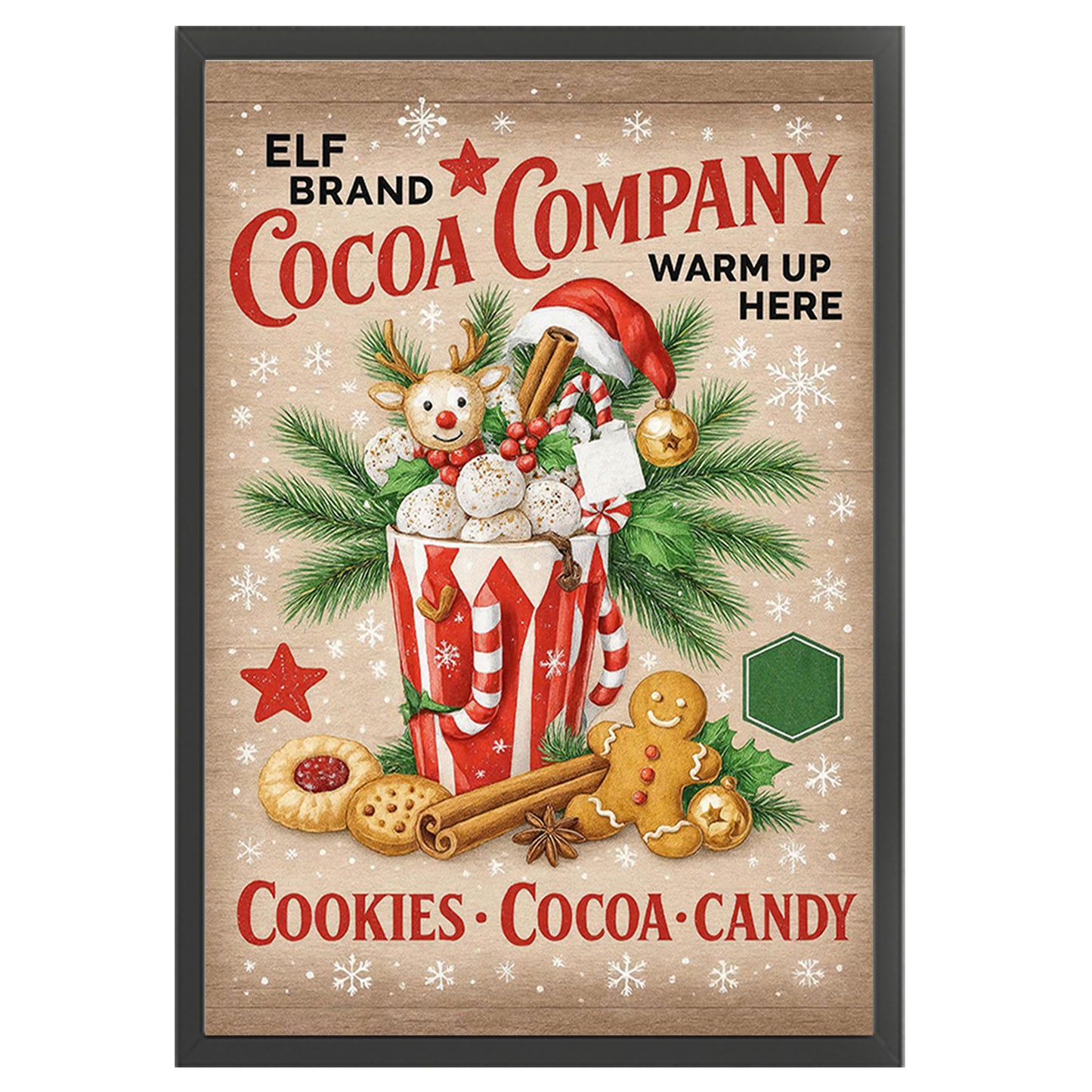 Christmas Drinks - Full 11CT Counted Cross Stitch 40x60CM - Huacan