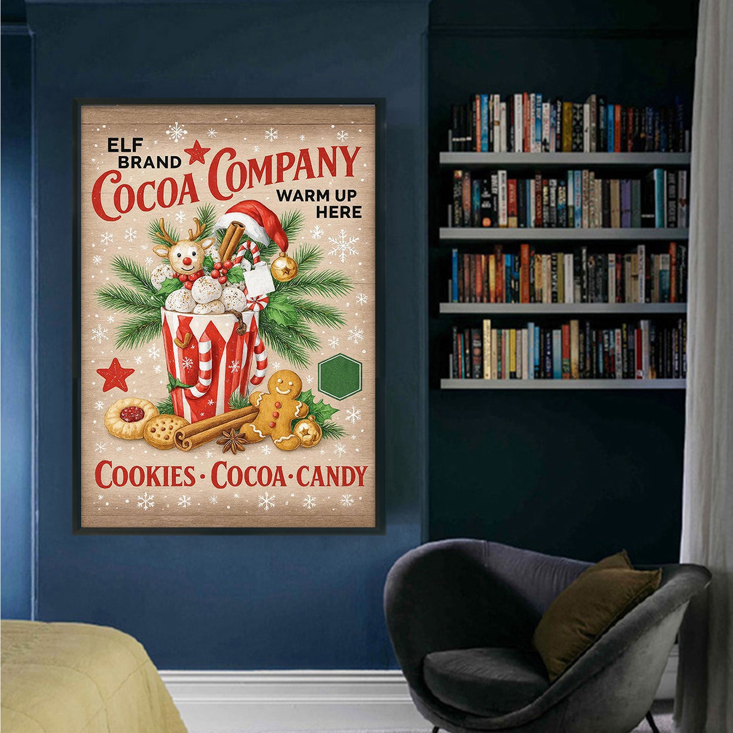 Christmas Drinks - Full 11CT Counted Cross Stitch 40x60CM - Huacan