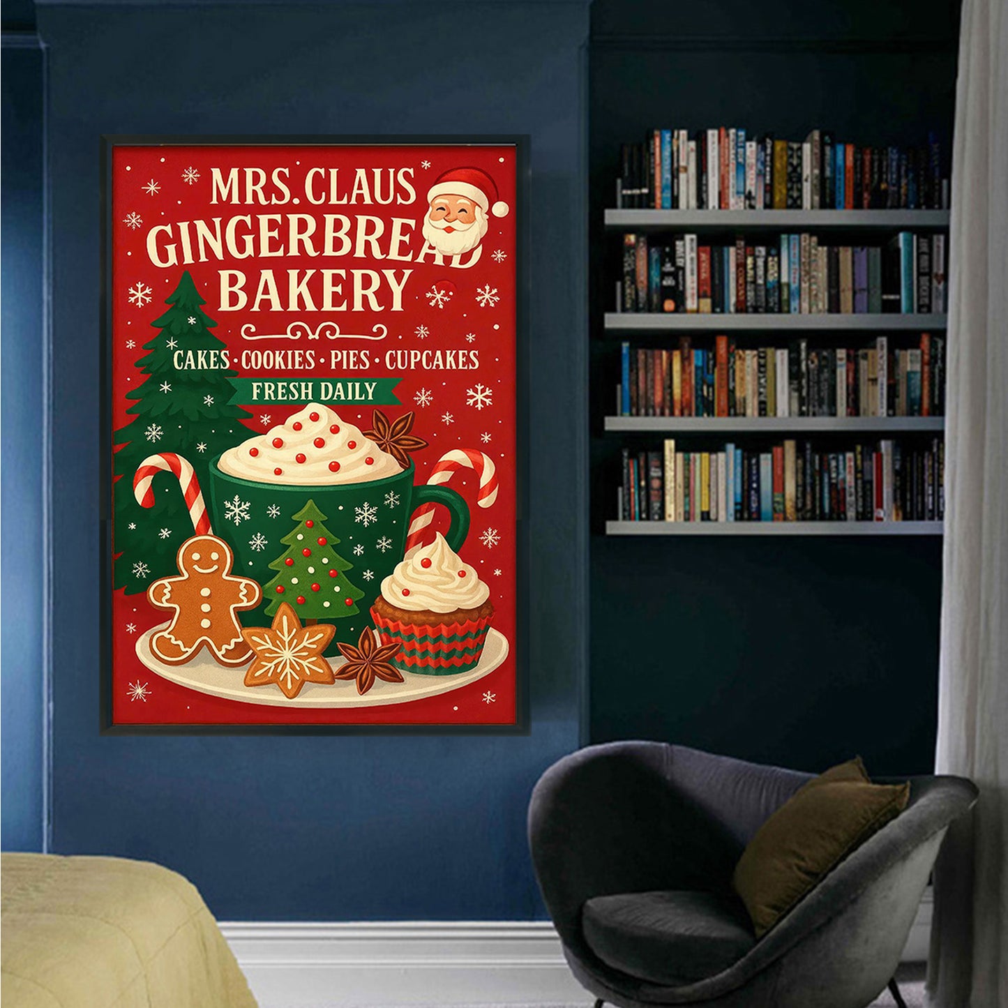 Christmas Drinks - Full 11CT Counted Cross Stitch 40x60CM - Huacan