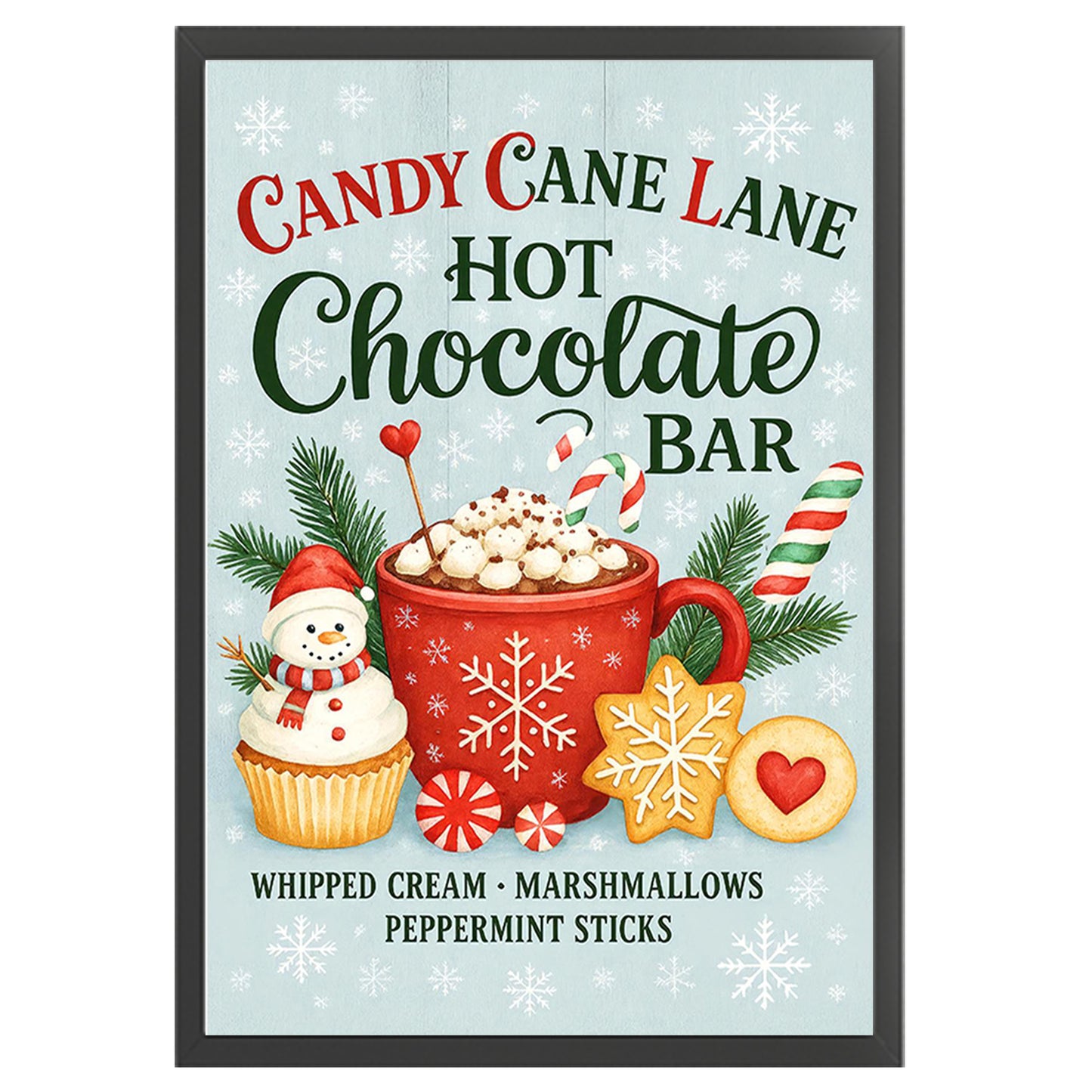 Christmas Drinks - Full 11CT Counted Cross Stitch 40x60CM - Huacan