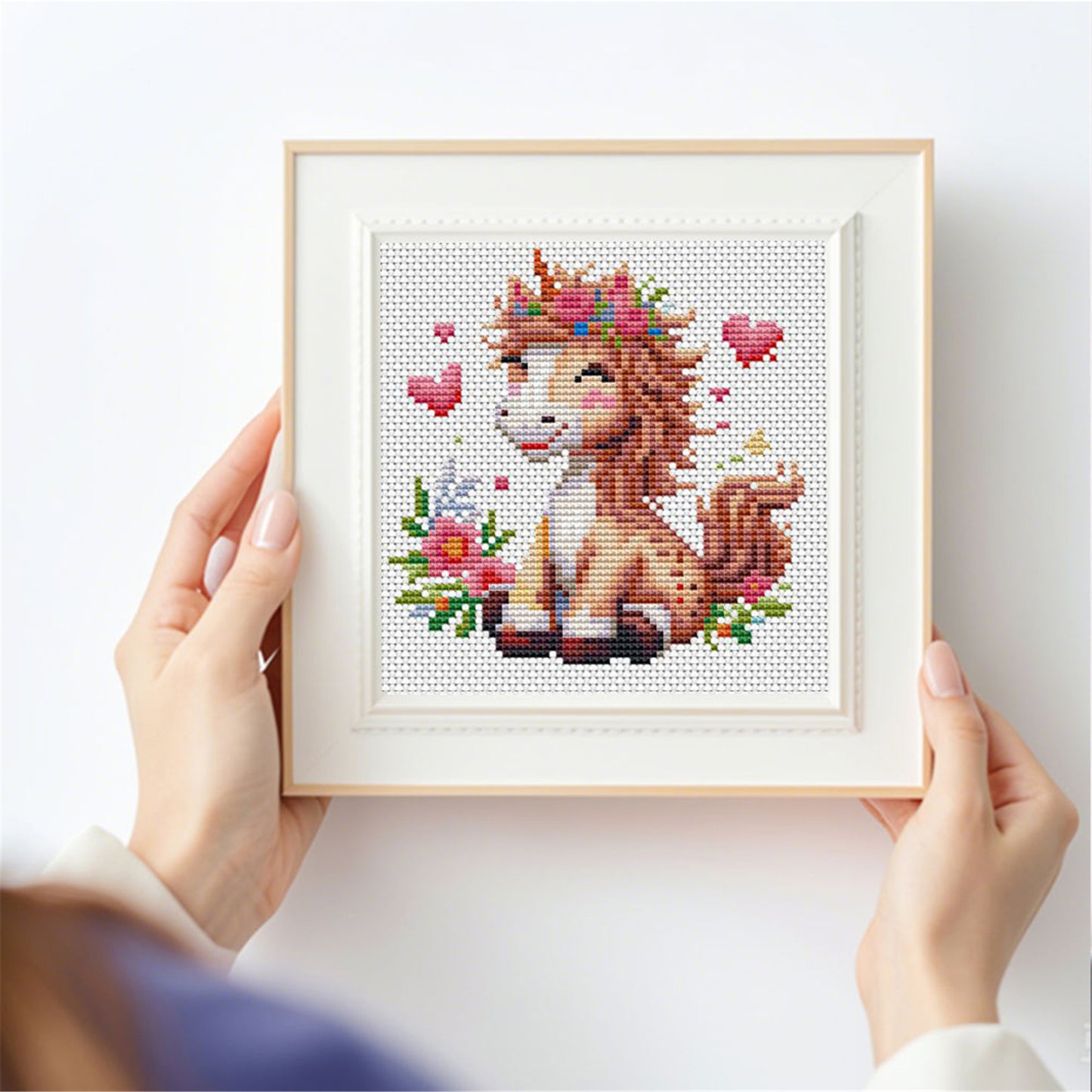Animals - Partial 11CT Stamped Cross Stitch 15x15CM - Huacan