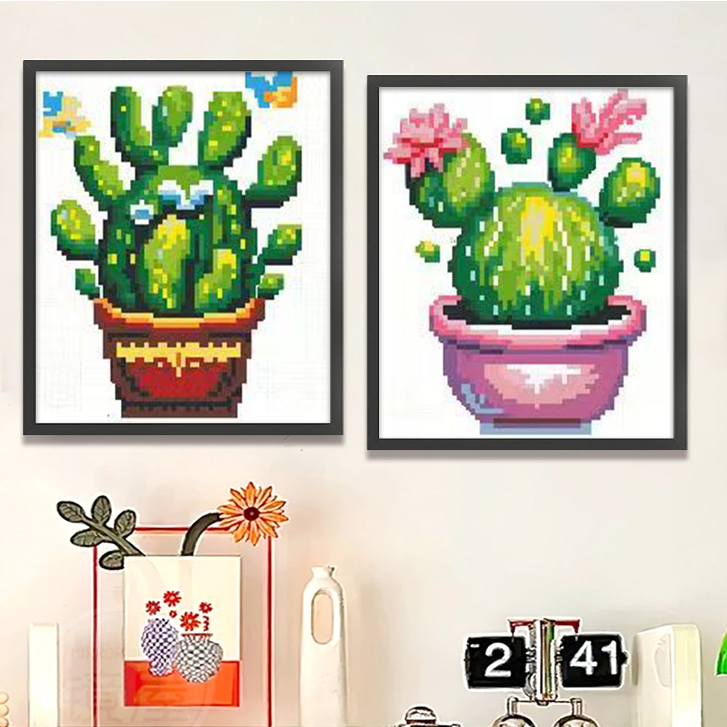 Christmas Green Plants - Partial 11CT Stamped Cross Stitch 15x17CM - Huacan