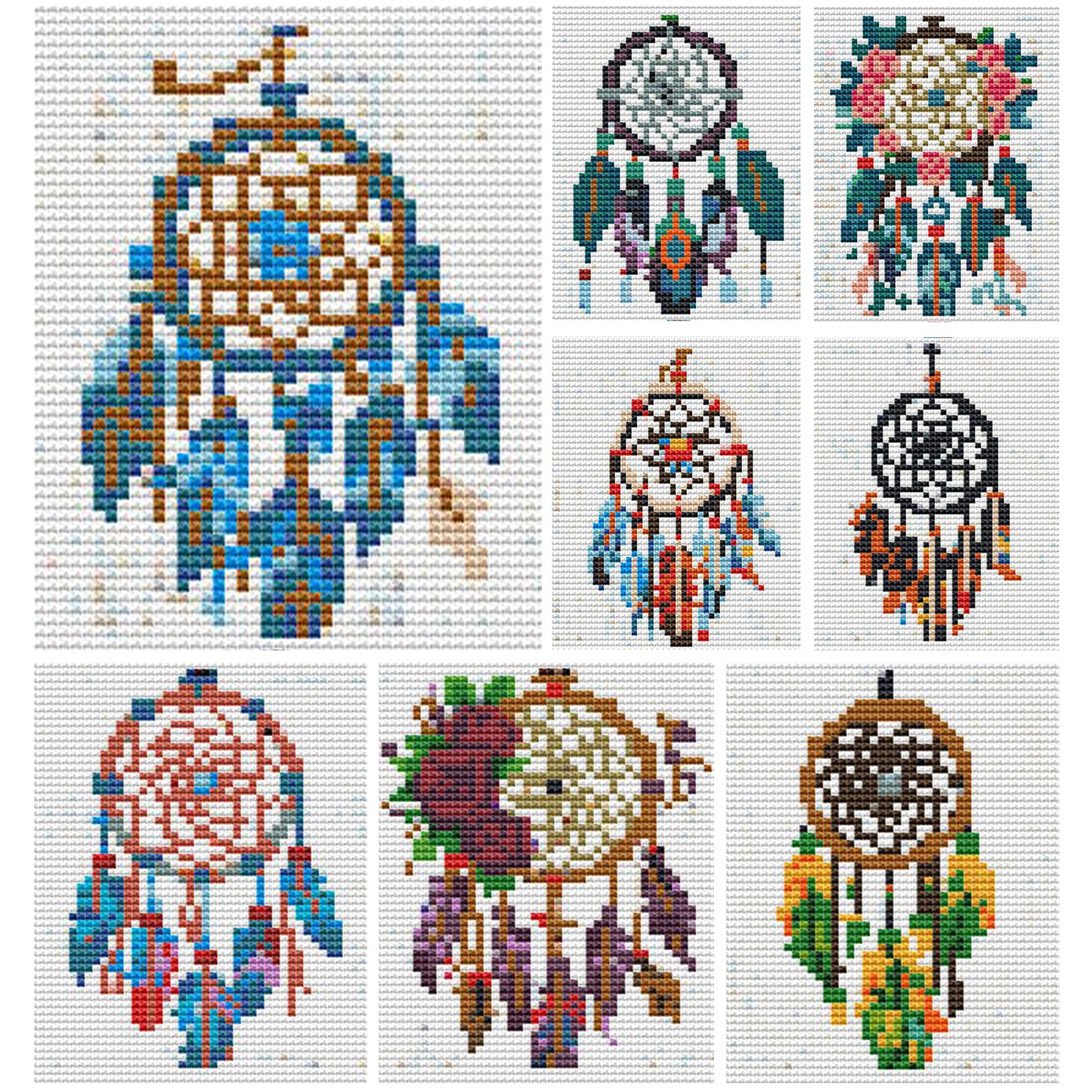 Dreamcatcher - Partial 11CT Stamped Cross Stitch 15x17CM - Huacan