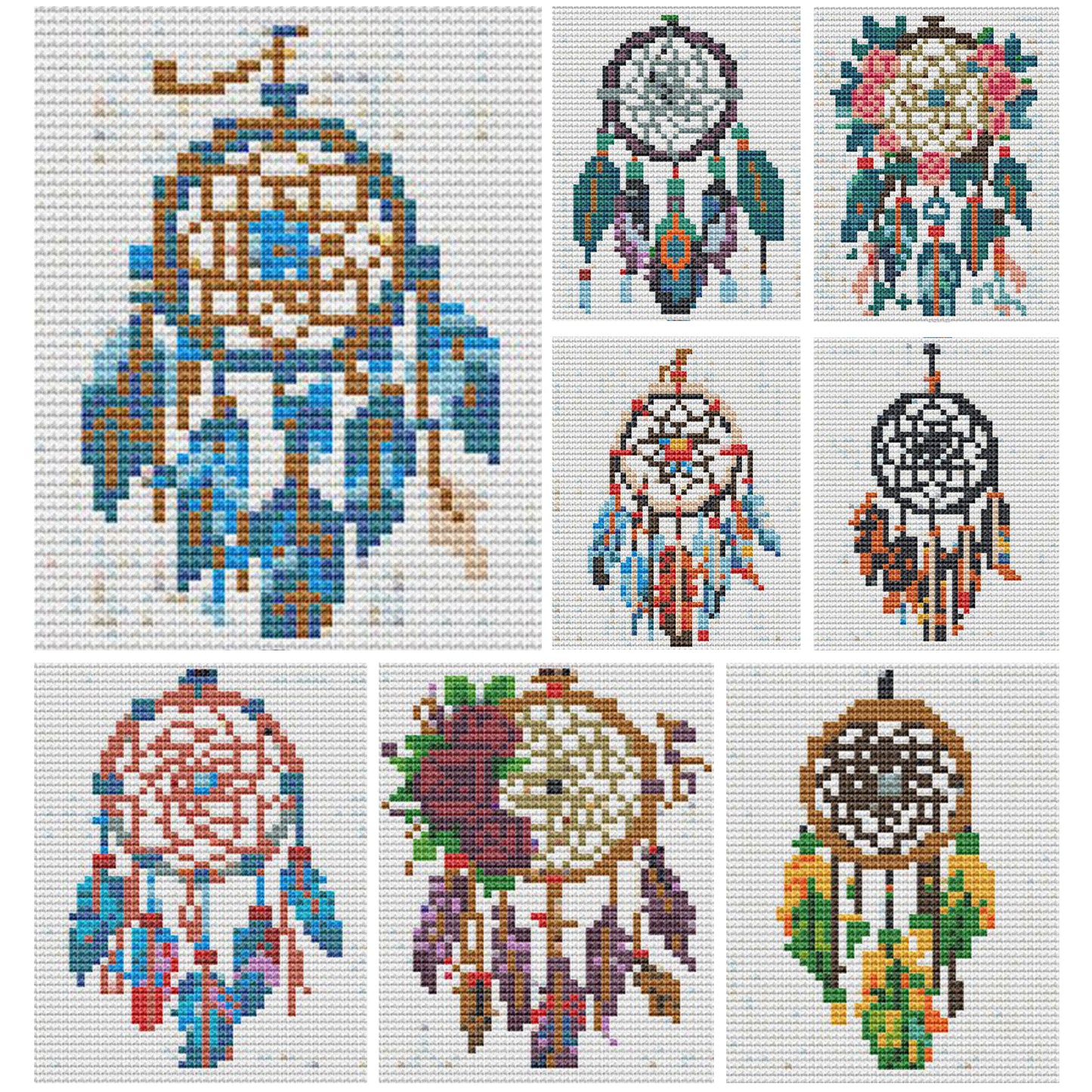 Dreamcatcher - Partial 11CT Stamped Cross Stitch 15x17CM - Huacan