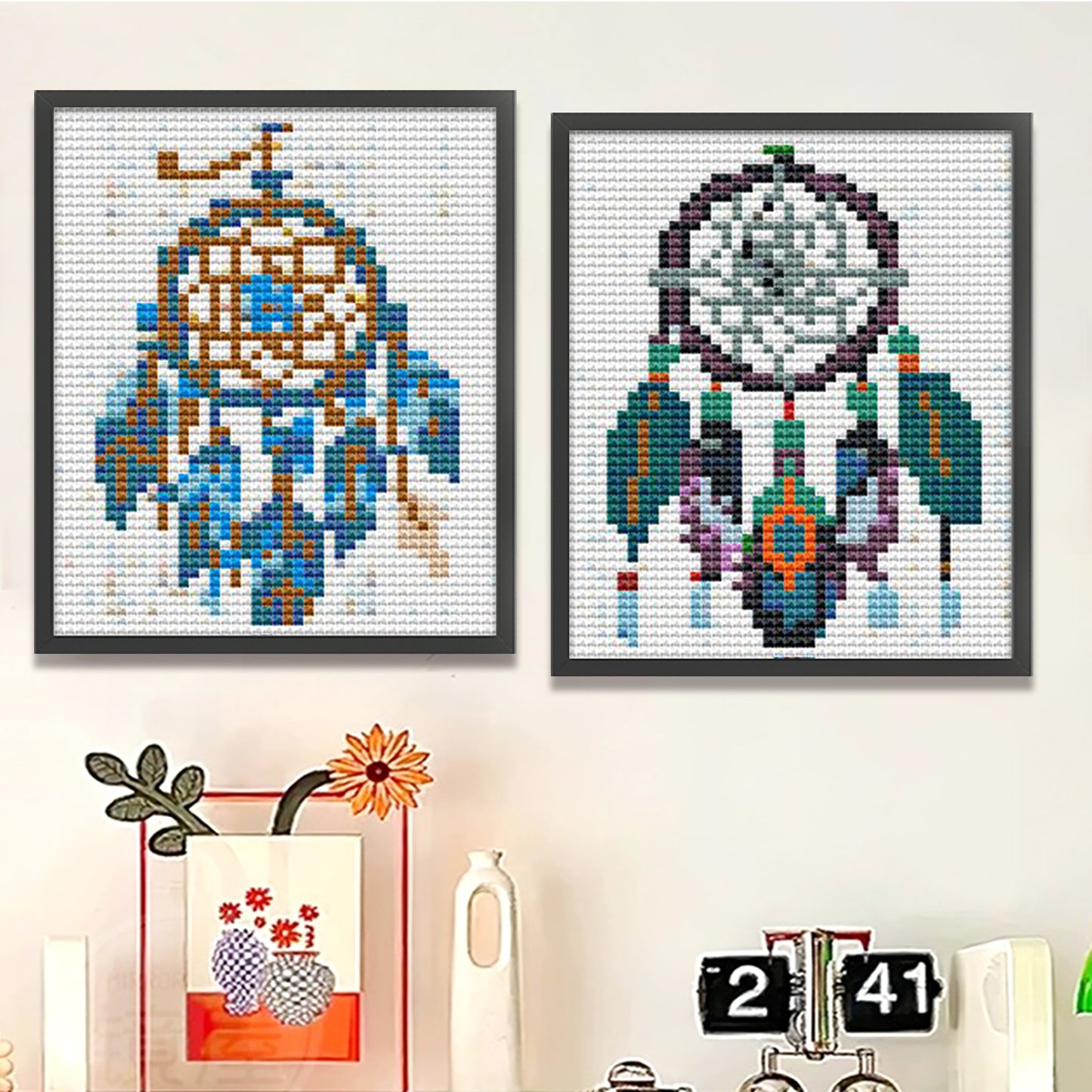 Dreamcatcher - Partial 11CT Stamped Cross Stitch 15x17CM - Huacan