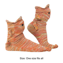 Load image into Gallery viewer, 1 Pair Knit Animal Socks Fashion Sleeping Socks for Girls Women (Chameleon)
