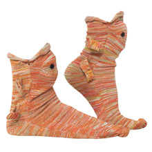 Load image into Gallery viewer, 1 Pair Knit Animal Socks Fashion Sleeping Socks for Girls Women (Chameleon)
