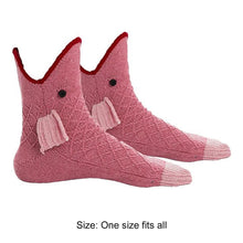 Load image into Gallery viewer, 1 Pair Knit Animal Socks Fashion Floor Socks Slipper Socks for Girls Women(Fish)
