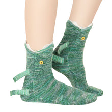 Load image into Gallery viewer, 1 Pair Knit Animal Socks Fashion Sleeping Socks for Girls Women (Green Socks)
