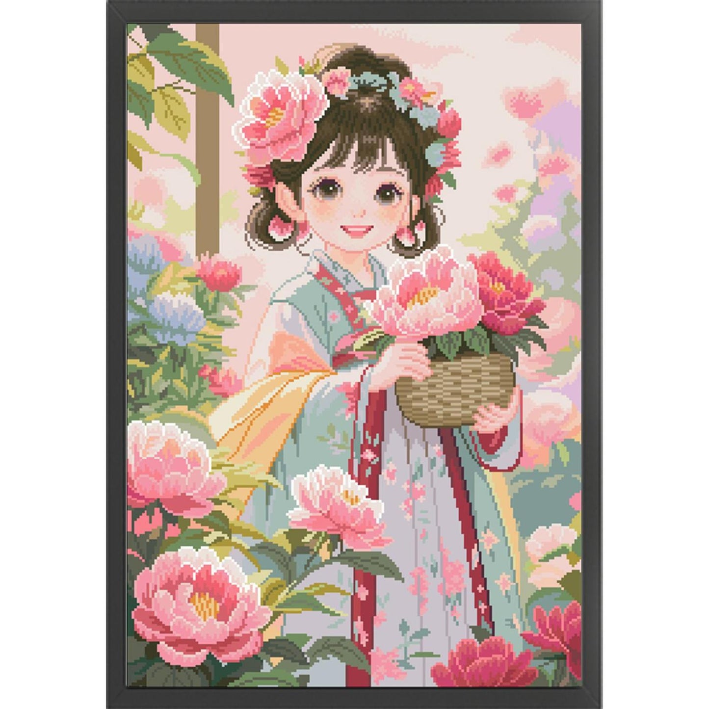 Ancient Style Girl - Full 11CT Stamped Cross Stitch 50x70CM - Mona Lisa