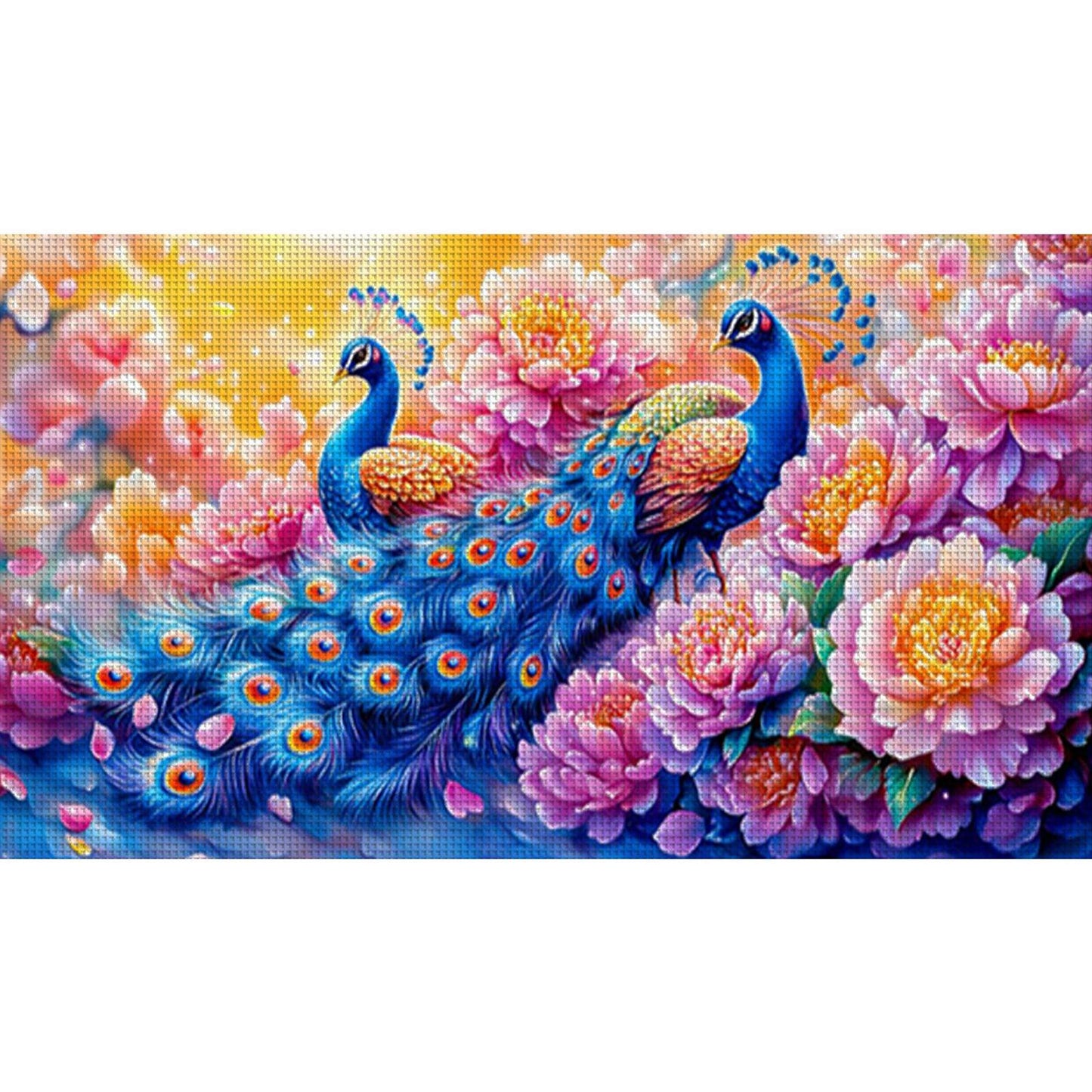 Peacock - Full 11CT Stamped Cross Stitch 90x50CM - Mona Lisa