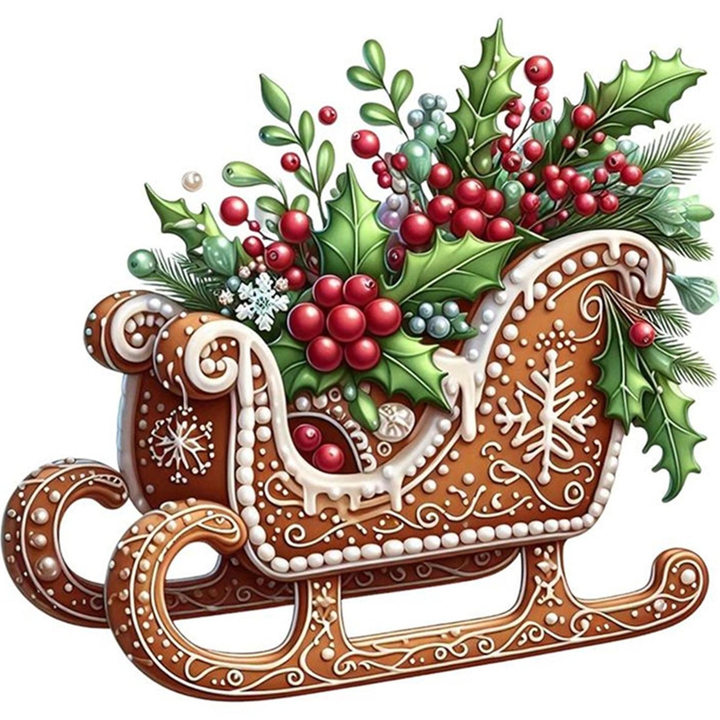 Christmas - Full 11CT Stamped Cross Stitch 40x40CM - Huacan