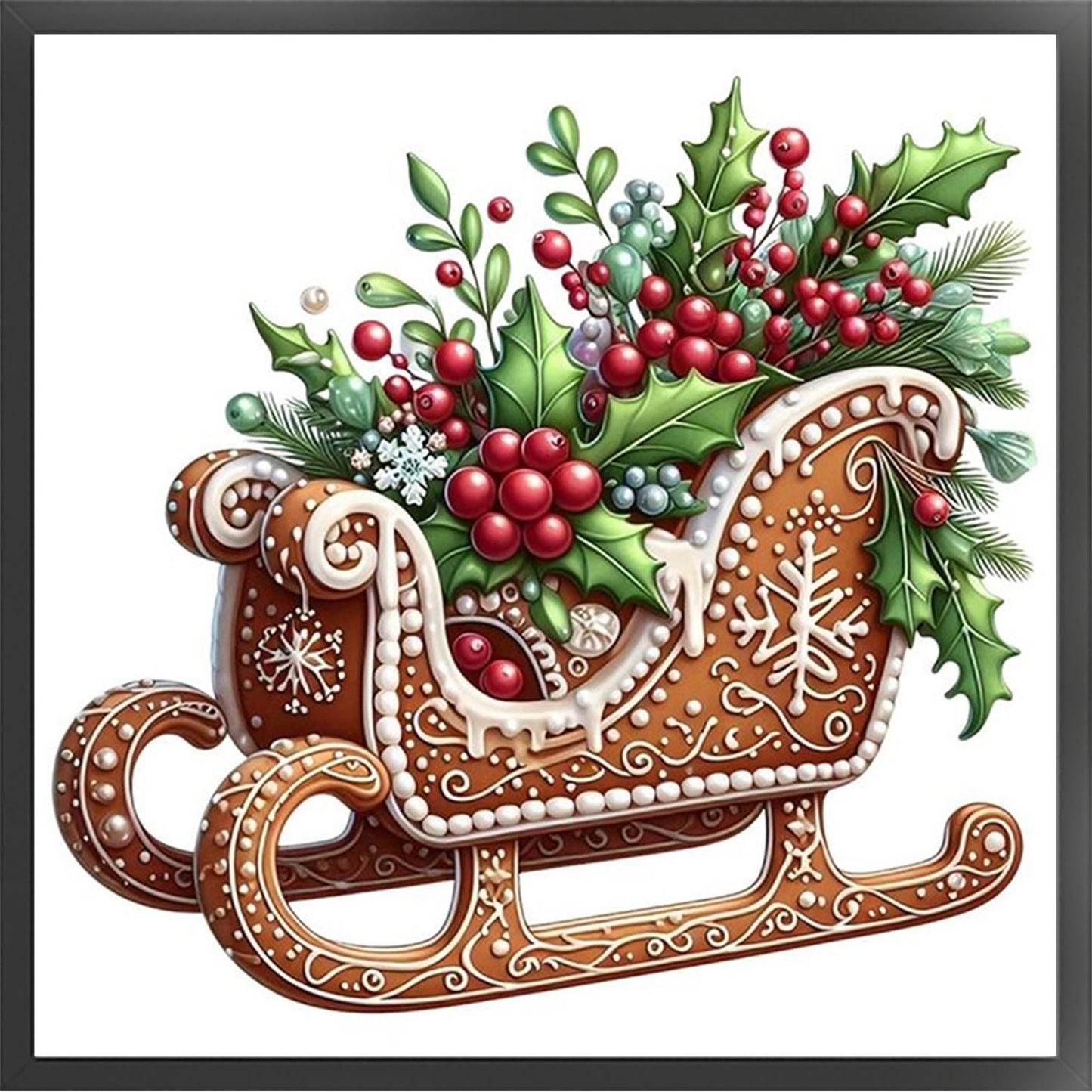 Christmas - Full 11CT Stamped Cross Stitch 40x40CM - Huacan