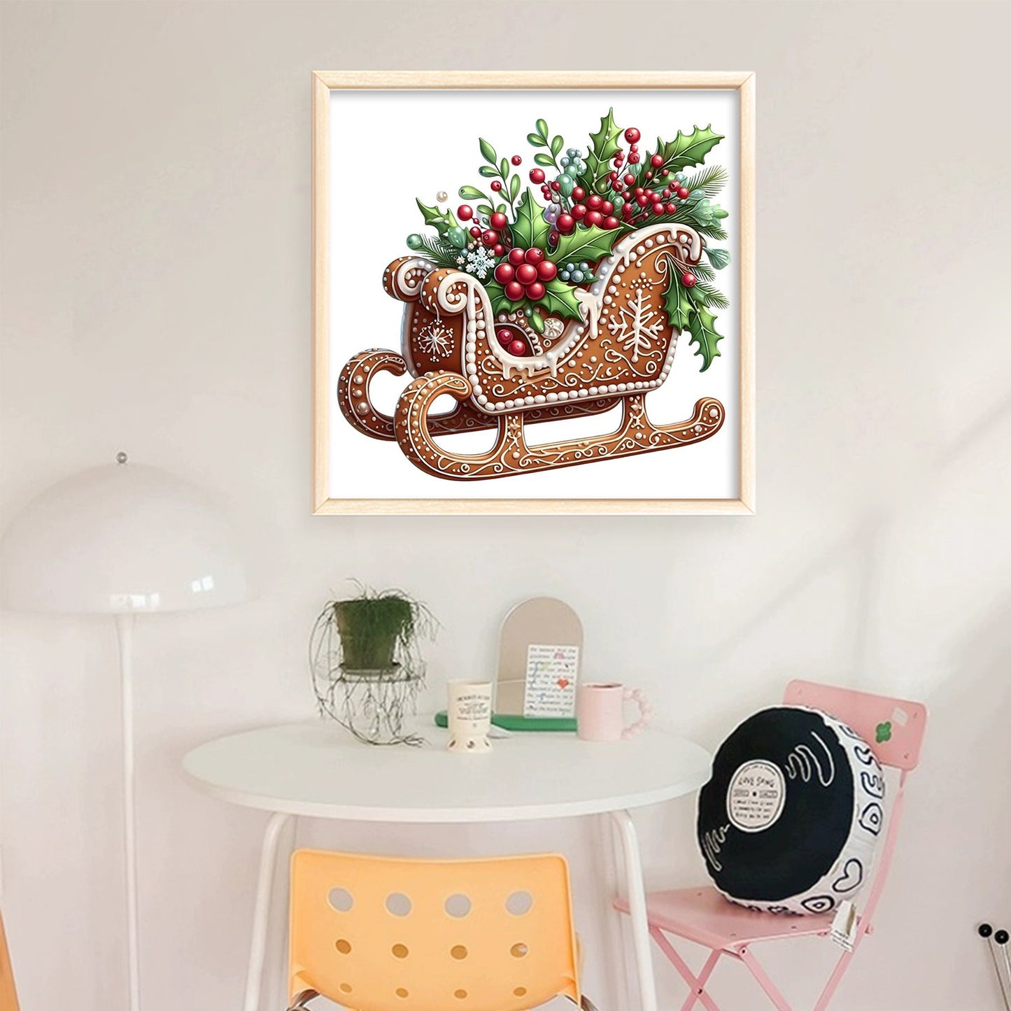 Christmas - Full 11CT Stamped Cross Stitch 40x40CM - Huacan