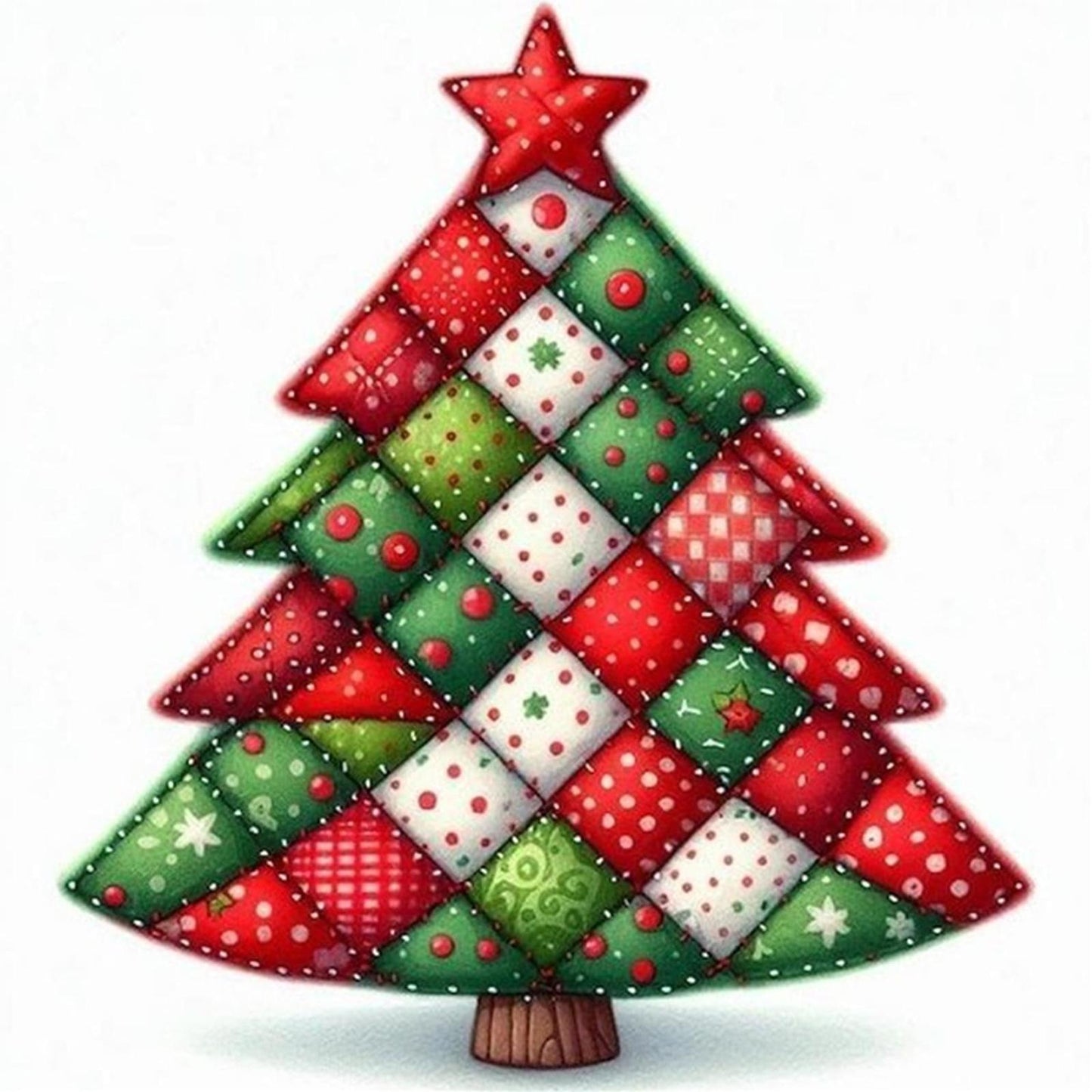 Christmas - Full 11CT Stamped Cross Stitch 40x40CM - Huacan