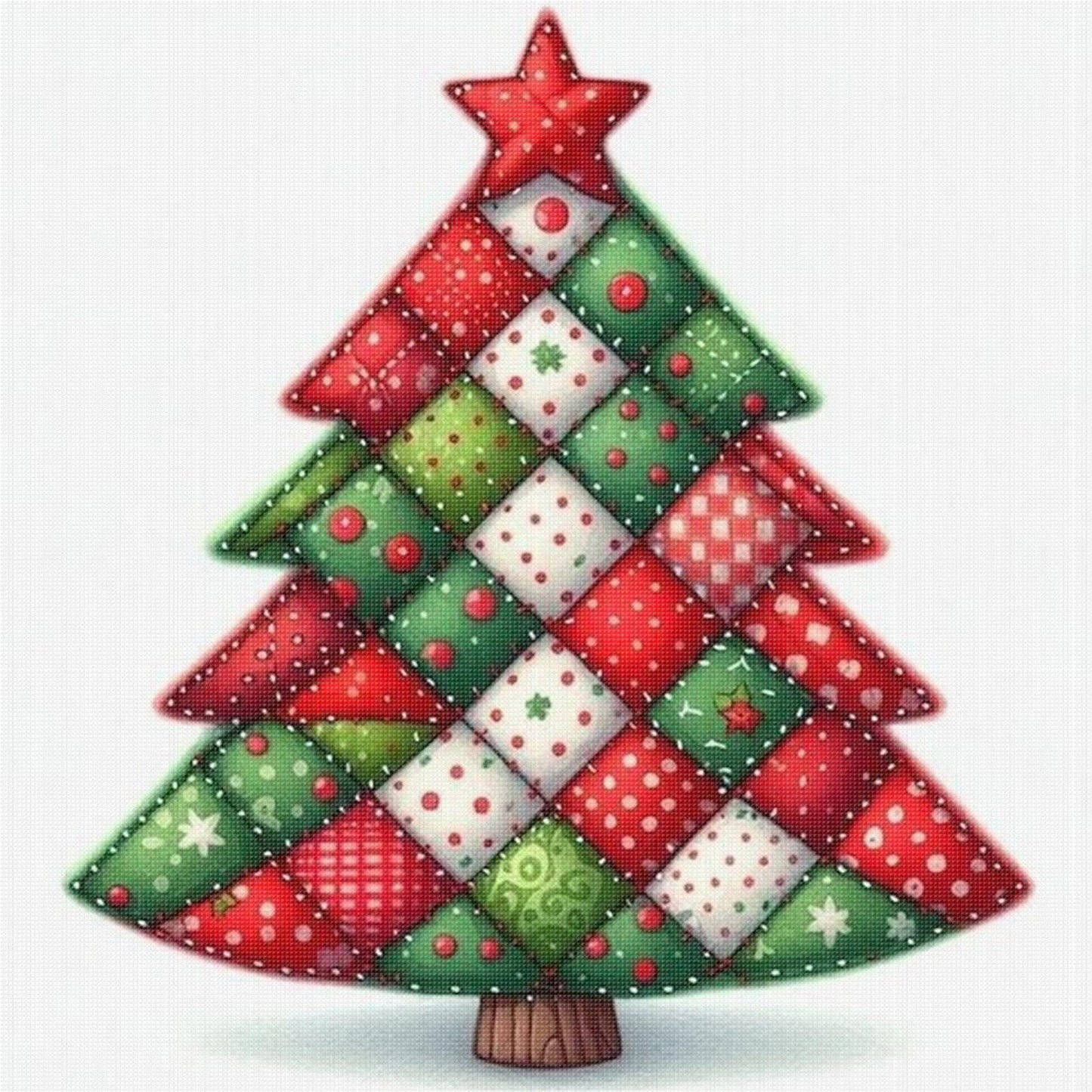 Christmas - Full 11CT Stamped Cross Stitch 40x40CM - Huacan