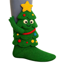 Load image into Gallery viewer, Women Cute 3D Animal Funny Animal Fuzzy Socks for Christmas Gift(Christmas Tree)
