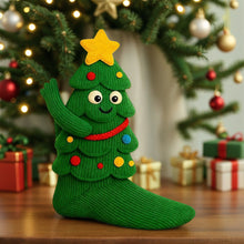Load image into Gallery viewer, Women Cute 3D Animal Funny Animal Fuzzy Socks for Christmas Gift(Christmas Tree)
