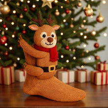 Load image into Gallery viewer, Women Cute 3D Animal Funny Animal Fuzzy Socks for Winter Christmas Gifts (Elk)
