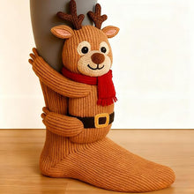 Load image into Gallery viewer, Women Cute 3D Animal Funny Animal Fuzzy Socks for Winter Christmas Gifts (Elk)
