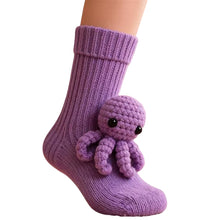 Load image into Gallery viewer, Women Cute 3D Animal Funny Animal Fuzzy Socks for Winter Christmas Gift(Octopus)
