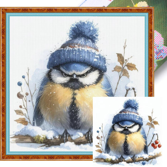 Winter Birds - Full 11CT Stamped Cross Stitch 40x40CM - Yishu