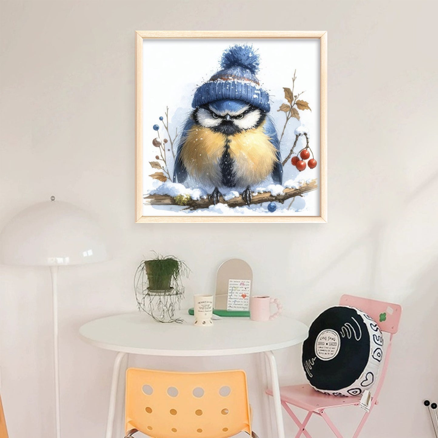 Winter Birds - Full 11CT Stamped Cross Stitch 40x40CM - Yishu