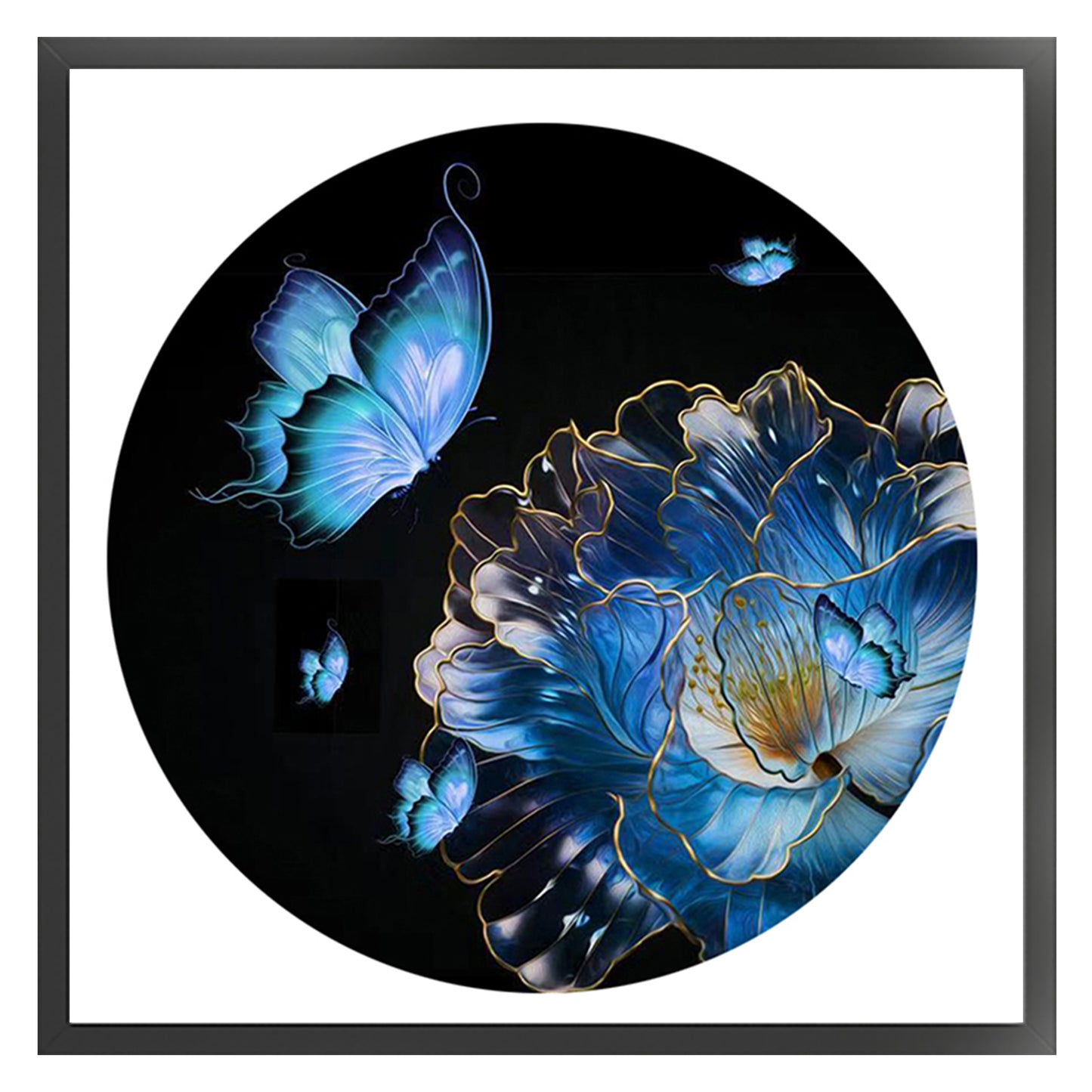 Blue Love - Full 11CT Stamped Cross Stitch 50x50CM - Band