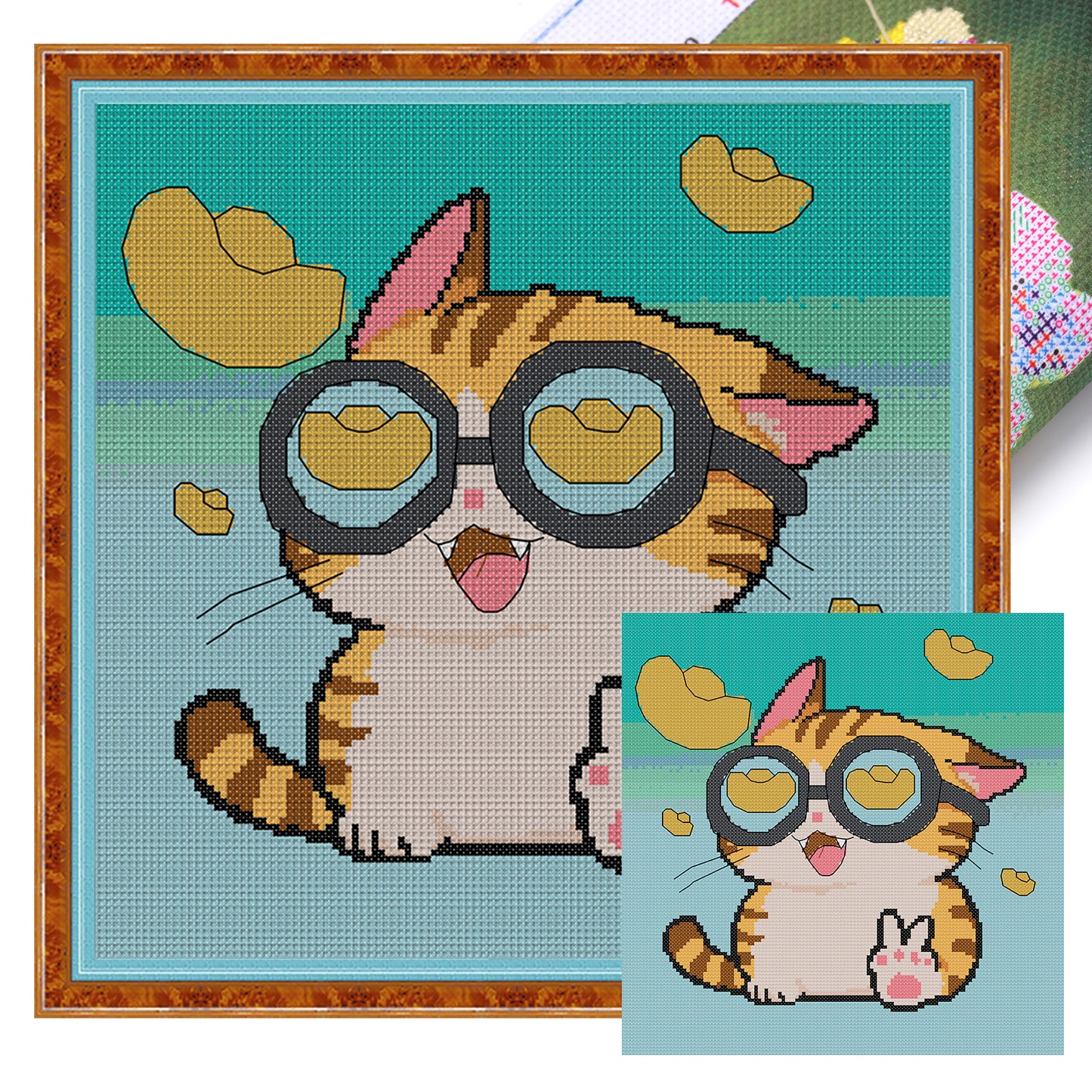 Good Fortune For All Who See - Full 14CT Stamped Cross Stitch 31x31CM - Joy Sunday Backstitch