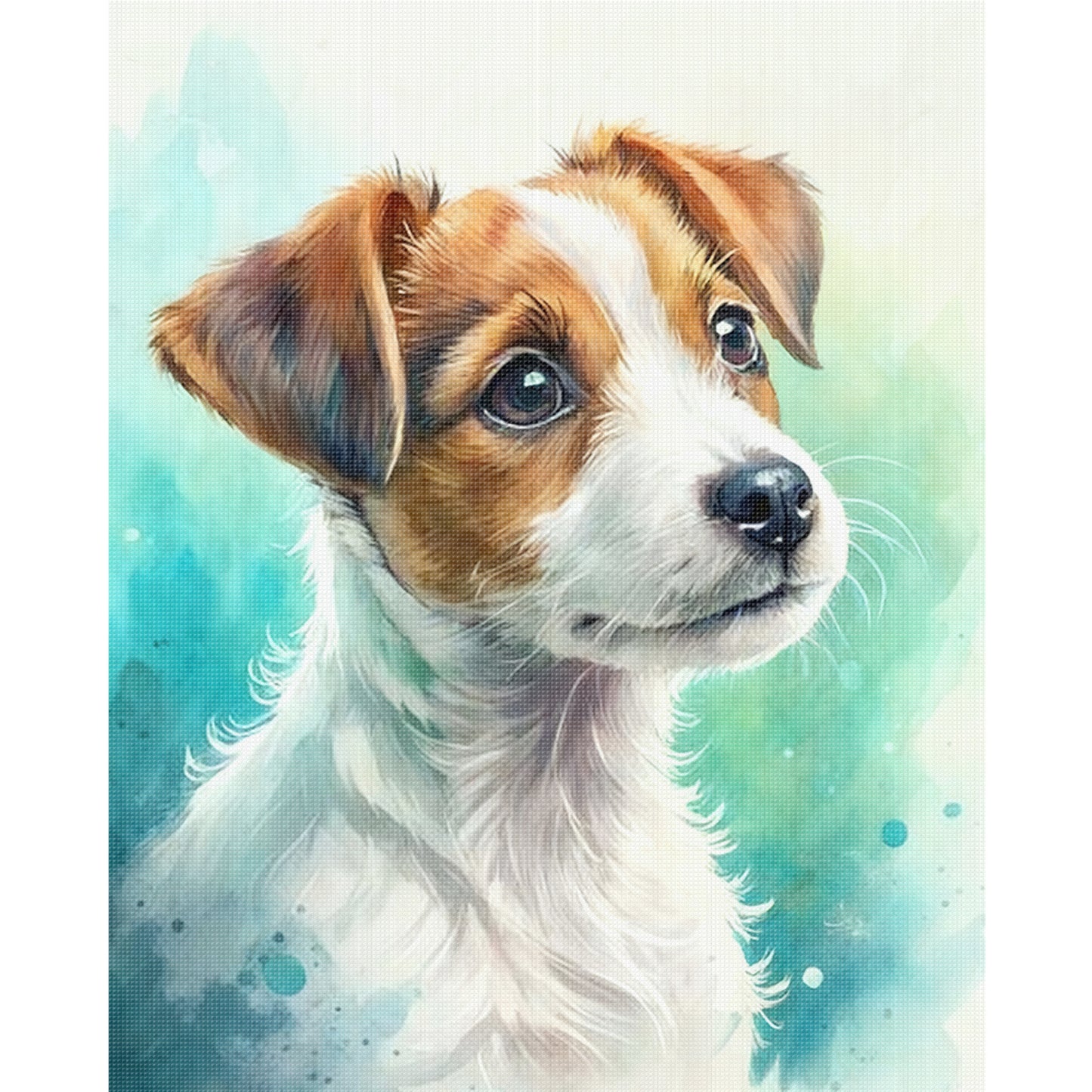 Jack Russell Terrier - Full 11CT Stamped Cross Stitch 40x50CM - Huacan