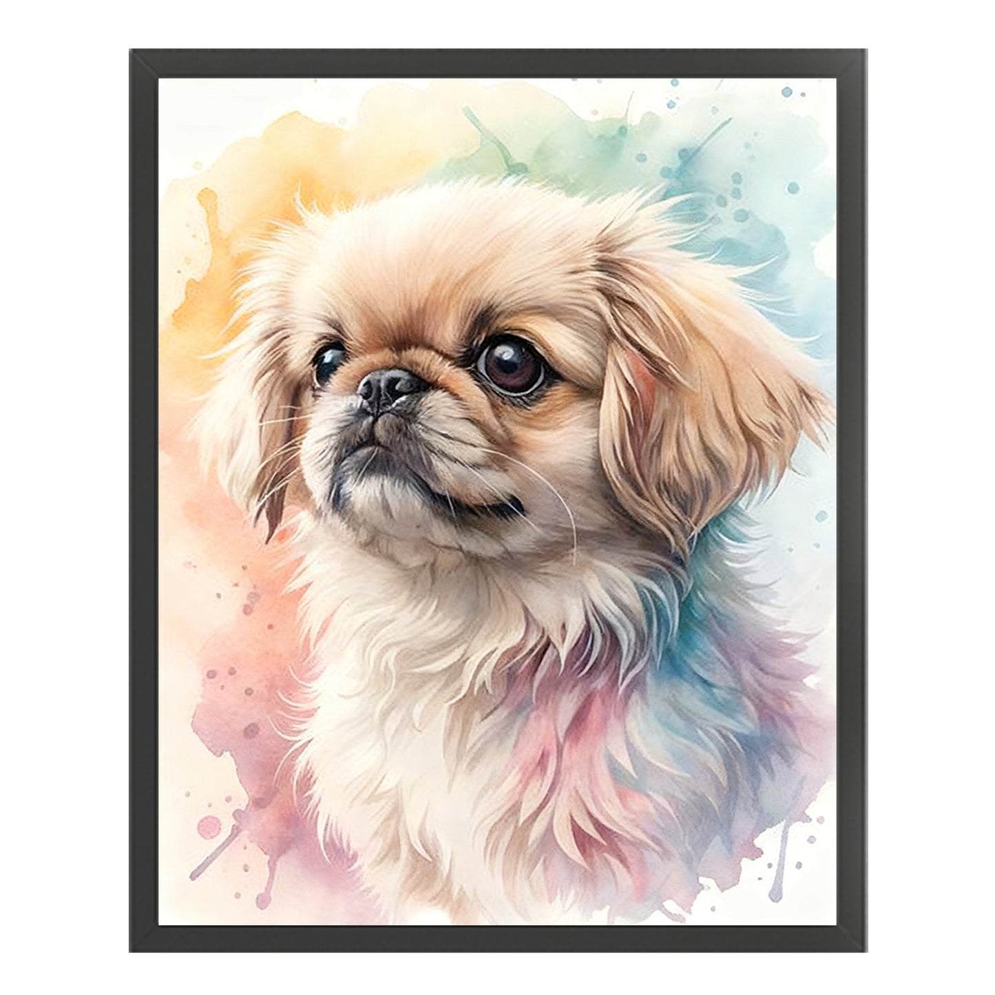 Pekingese-Dog - Full 11CT Stamped Cross Stitch 40x50CM - Huacan